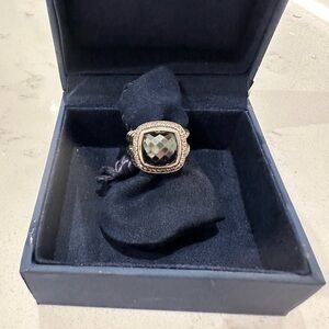 Authentic David Yurman Albion Ring - Black Onyx and Diamonds